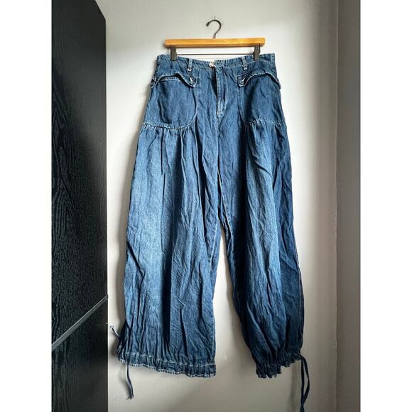 Free People Jeans Woman's Lotus Baloon Style - Picture 2 of 7